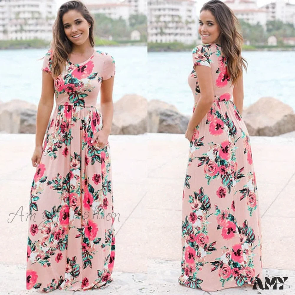 Amy Fashion - Floral Evening Party Plus Size Vestidos Maxi Dress - Image 9