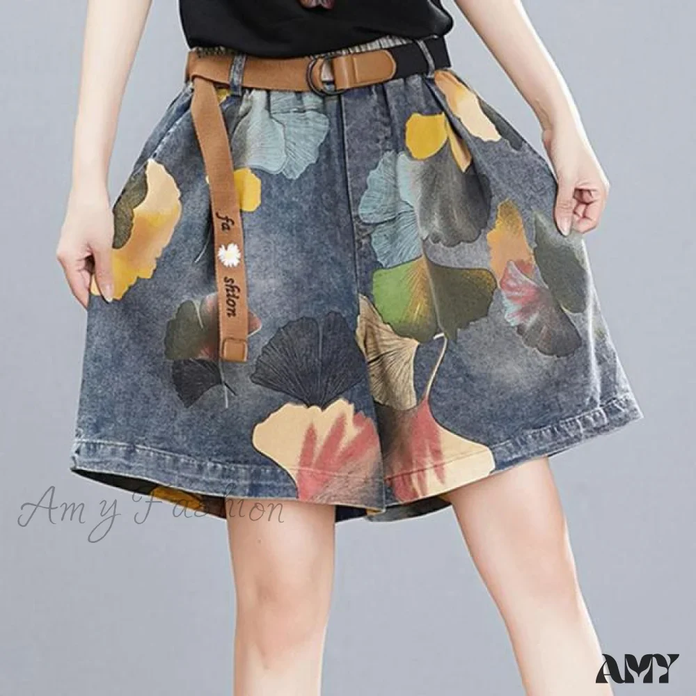 Amy Fashion - Knee Length Denim Shorts - Image 3