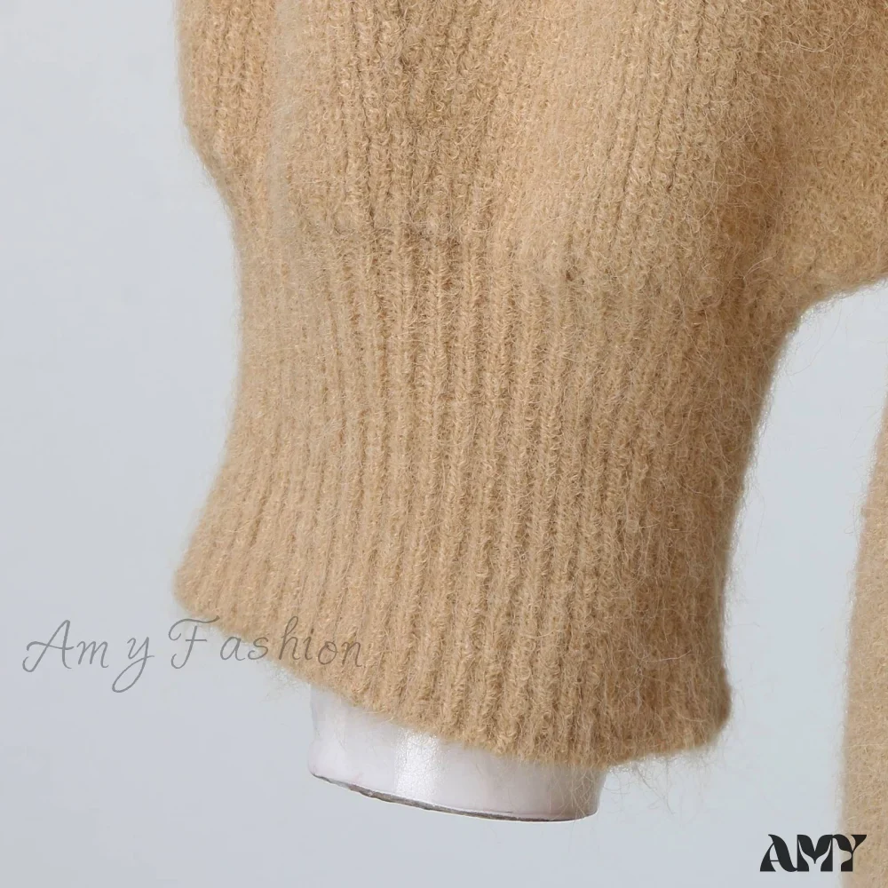 Amy Fashion - Solid Casual Cardigan Womens Cotton Sweaters - Image 6