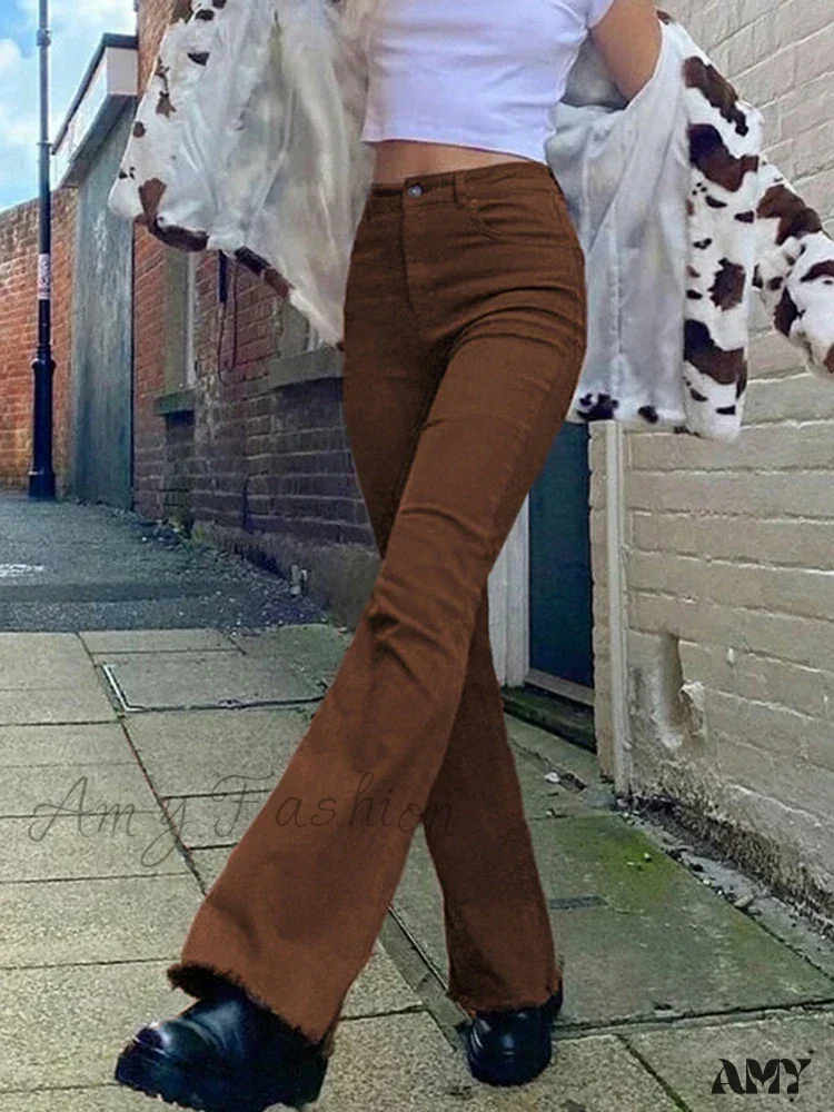 Y2K Denim Vintage Streetwear High Waist Female Fashion Aesthetic Straight Jeans - Image 3