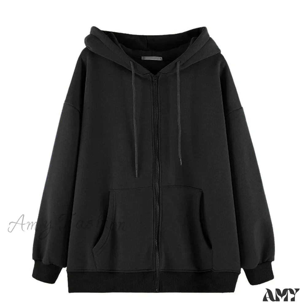 Amy Fashion - Angel Dark Print Streetwear Hoody Jacket - Image 10