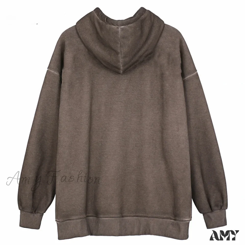 Amy Fashion - Angel Dark Print Streetwear Hoody Jacket - Image 2