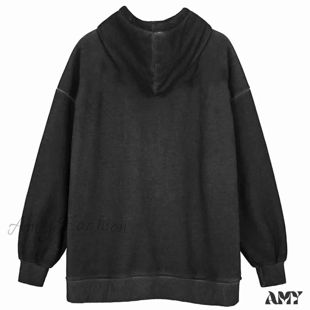 Amy Fashion - Angel Dark Print Streetwear Hoody Jacket - Image 4