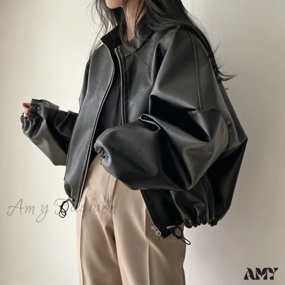 Amy Fashion - Hip Hop Personalized PU Leather Jacket