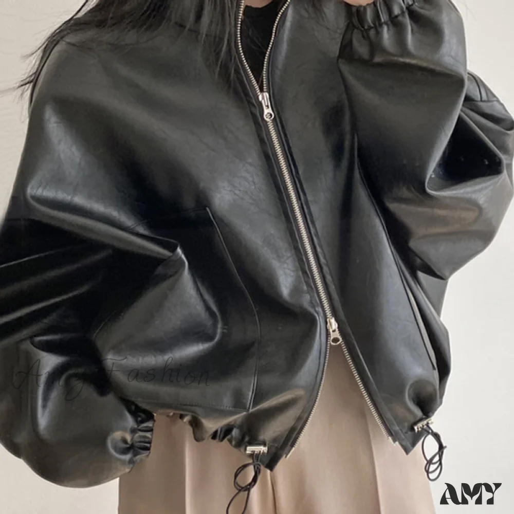Amy Fashion - Hip Hop Personalized PU Leather Jacket - Image 3