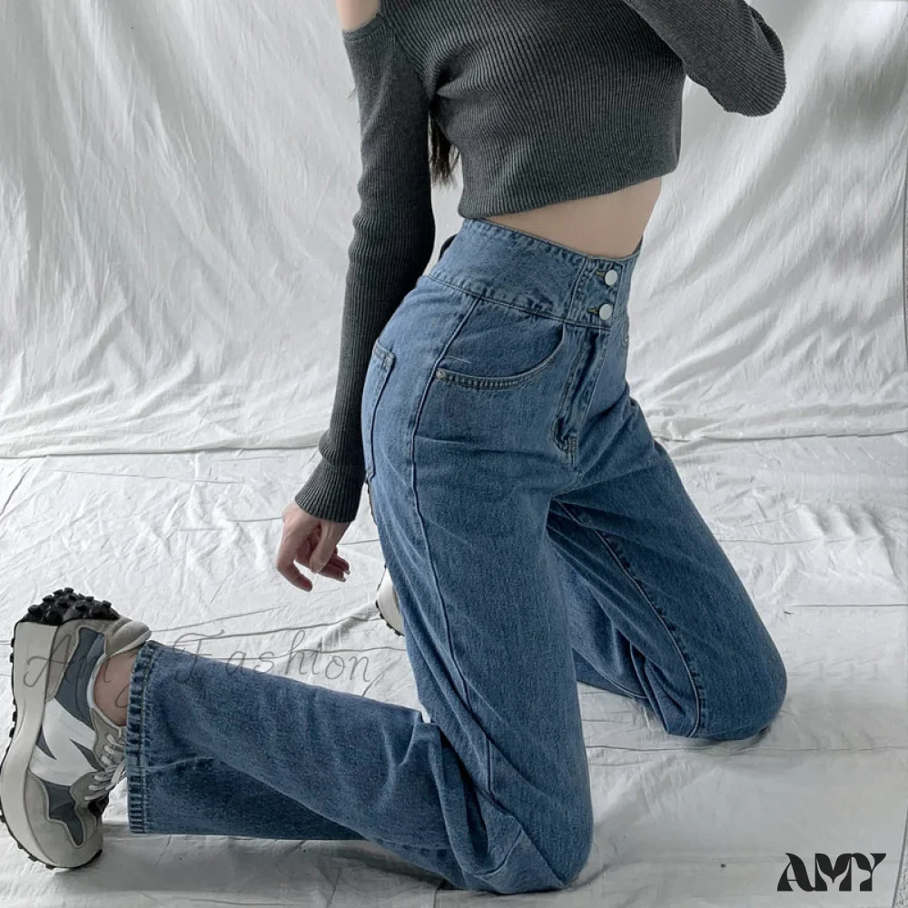 Amy Fashion - Casual Fashion Straight Leg Jeans - Image 3