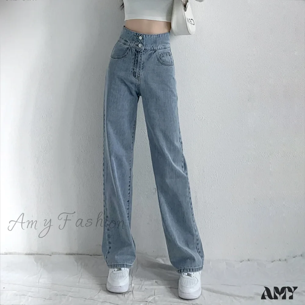 Amy Fashion - Casual Fashion Straight Leg Jeans - Image 8